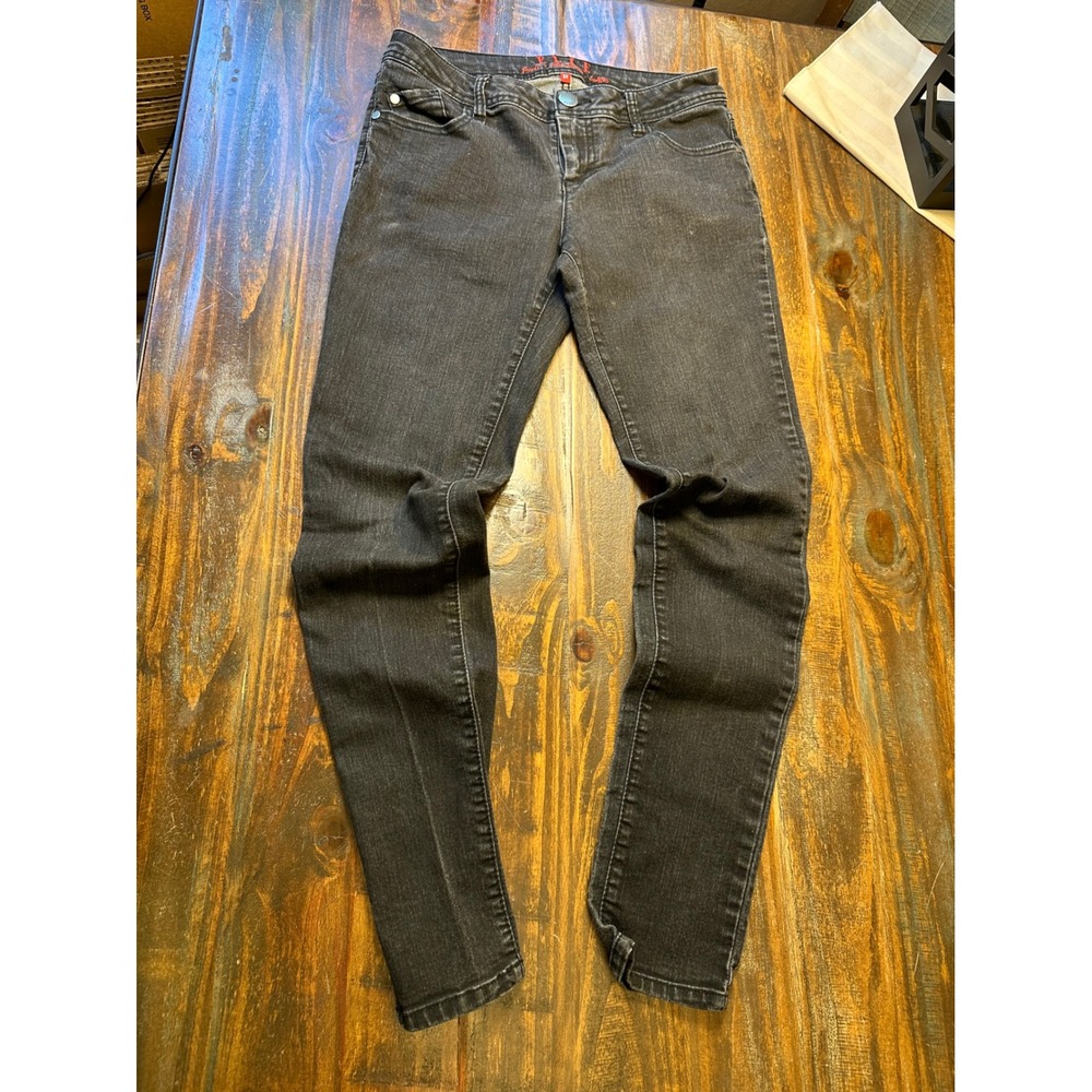 Elle Paris New York Tokyo Black Skinny Jeans Low Rise Stretch Denim Size 6R